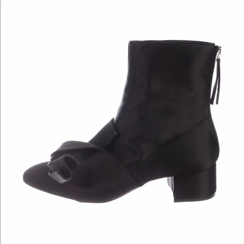 N•21 Satin Mid-Calf Boots